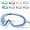 Blue-white, variant on My Cool Summer Clip on Goggles, HD Waterproof and Anti-Fog Swimming Goggles for Ages 2-14
