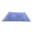 thumbnail image 2 of Ahgly Company Machine Washable Indoor Square Persian Blue Traditional Area Rugs, 6' Square, 2 of 4