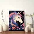 thumbnail image 4 of Canvas Prints Wall Art Framed Hanging Painting Wall Art,Unicorn Head Among FlowersDecor Canvas Art for Home Decor, Living Room, Office-12x16 Inches, 4 of 4