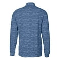 thumbnail image 3 of Men's Cutter & Buck  Navy ETSU Buccaneers Vault DryTec Traverse Camo Print Stretch Quarter-Zip Jacket, 3 of 3