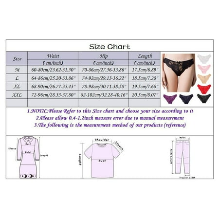 

nsendm Waist Comfortable Hollow Ruffle Women s Low Bow Lace Underwear Lingerie for Women Underwear Purple XX-Large