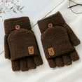 thumbnail image 2 of BJUTIR Winter Knitted Fingerless Gloves Thermal Insulation Warm Convertible Mittens Flap Cover For Men Women Winter Accessories, 2 of 6