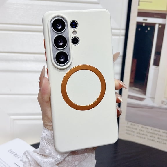 Magnetic Case For Samsung Galaxy S26 Ultra, Liquid Silicone Shockproof Protective Phone Cover Compatible with MagSafe Hybrid Soft Microfiber Lining Slim Fit For Samsung Galaxy S26 Ultra,White