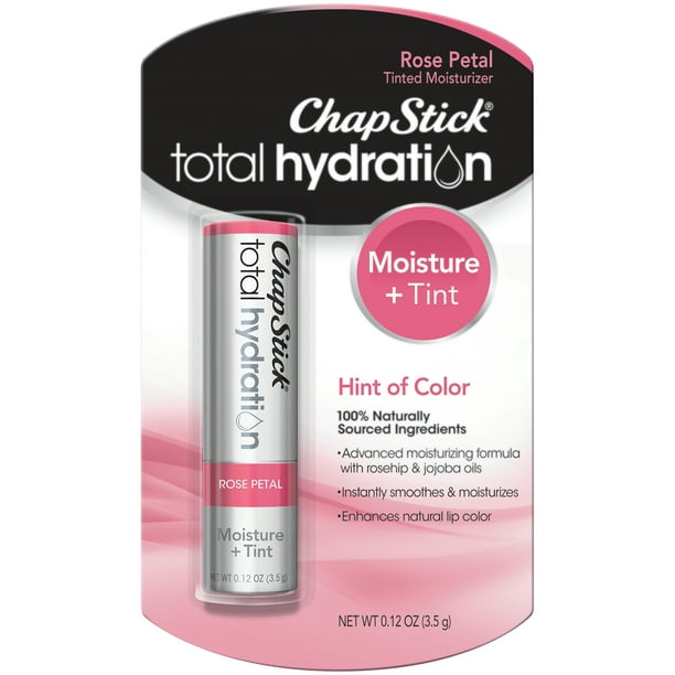 ChapStick Total Hydration Tinted Moisturizer Lip Balm, Rose Petal, 0.12 Ounce - Walmart.com - Walmart.com ChapStick Total Hydration Tinted Moisturizer Lip Balm, Rose Petal, 0.12 Ounce - Walmart.com - Walmart.com