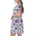 thumbnail image 2 of Disketp music Skull record mike para Vestido de Manga Corta para Mujeres, Vestidos de Verano para Mujeres, Casual y Holgado para la Playa, 2 of 6