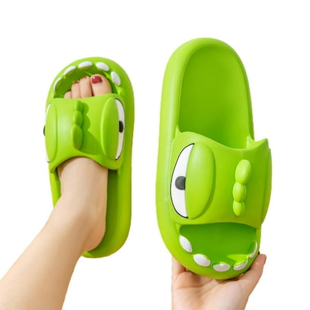 

Womens Men Summer Slippers Cute Dinosaur Lightweight Thick-soled Slippers Anti-Slip Open Toe Slides