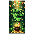 thumbnail image 4 of LUUFILx St Patricks Day Banner Happy Decoration Backdrop Party Supplies Clover Background Lucky Props Event Celebration Festive Decor Green Shamrock, 4 of 9
