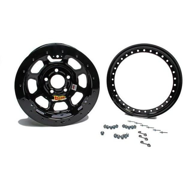 15 x 10 in. 4 in. Back Space 5.00 in. Bolt Pattern Black Beadlock Wheel
