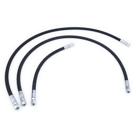 Snow Plow Hose Set Rubber Steel High Pressure Fits for Western 56616 Fisher Replace 56591 56592