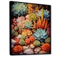 thumbnail image 2 of Designart "Desert Gems Green and Orange Succulents" Floral & Botanical Floater Framed Canvas Print, 2 of 7