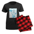 thumbnail image 5 of CafePress - Mother Of The Bride Blue Heart - Women's Short Sleeve Print T-Shirt and Pants Dark Cotton Pajama Set, 5 of 7