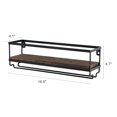 thumbnail image 3 of Mkono Rustic Wine Rack Wall Mount, Black, 4.1\"D x 16.5\"W x 4.7\"H, 3 of 5