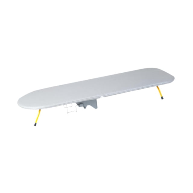 DimyFew Table Ironing Board with Iron Stand, Space Saving, Stable Mini Ironing Board for Dorm Laundry Room Home Gray Yellow