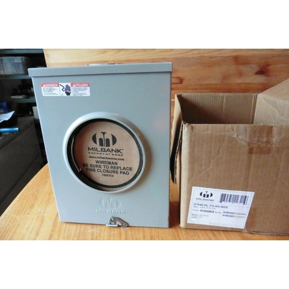 Milbank U7040-RL-TG-KK-RGE 1 Phase Ringless Meter Socket With Horn Bypass 4 Jaw 1 Position 200 Amp