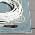 thumbnail image 3 of Safavieh Courtyard Andy Medallion Indoor/Outdoor Runner Rug, Aqua/Cream, 2'7" x 8'2", 3 of 12