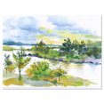 thumbnail image 2 of Aquarelle Forêt d'Automne et Lac - Impression sur Toile Paysage, 2 of 3