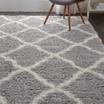 thumbnail image 5 of Nourison Ultra Plush Shag ULP02 Gray/White Indoor Area Rug - 9' x 12', 5 of 7