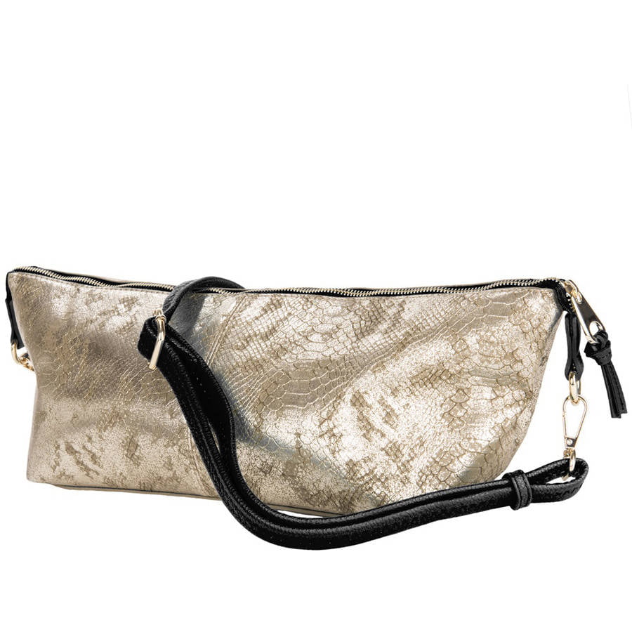 VanGoddy Women Lady Patent Leather Stripe Tote Hobo Shoulder Bag Handbag Satchel 