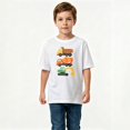 thumbnail image 2 of Boys Graphic T-Shirt Construction Trucks Dumper Kids Tees 100% Cotton Short Sleeve Tops Ages 4-13Y, 2 of 4