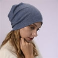 thumbnail image 2 of Bomber Hats CQXIDFH Woven Crochet Slouchy Beanie, Pleated Baggy Beret Style Winter Hat, Unisex Fashion Headwear, Fishing Cap (Light blue, One Size), 2 of 5