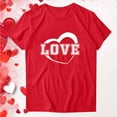 thumbnail image 7 of Stamzod Summer Shirts for Women Crewneck Lover Heart Valentines Tee Short Sleeve Casual Tops for Women 2025 Red X XL, 7 of 7