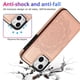 thumbnail image 3 of Funda para iPhone 14 con tarjetero de piel sintética con estampado de flores de datura, 3 of 5
