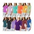 thumbnail image 5 of ToBeInStyle Women's Pack of 4 Randomly Assorted Mid Sleeve T-Shirts - 1X, 5 of 7