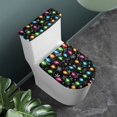 thumbnail image 2 of Renewold Comfortable Toilet Tank Cover Toilet Christmas Dust Cover Set of 2 Colorful Lights Snowflake Toilet Lid Cover Round for Bathroom Elongated Lid Cover, 2 of 6