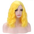 thumbnail image 2 of RightOn 14" Yellow Wig Short Curly Wigs for Synthetic Wigs Charming Women Beach Wave Wigs with Wig Cap, 2 of 7