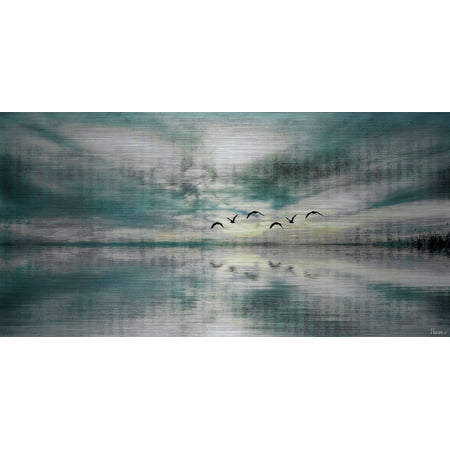 Parvez Taj Birds Skylight Metal Wall Art, 12" x 24"