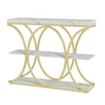 thumbnail image 1 of QinaQin 3-Tier Narrow Console Table, Modern Sofa and Entryway Table with Open Shelves and Geometric Legs, 1 of 4