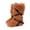 Orange, variant on Faux Fur Boots for Women Long Furry Fuzzy and Fluffy Knee High Boots Solid Color Cozy Trendy Winter Warm Outdoor Boots with Flat