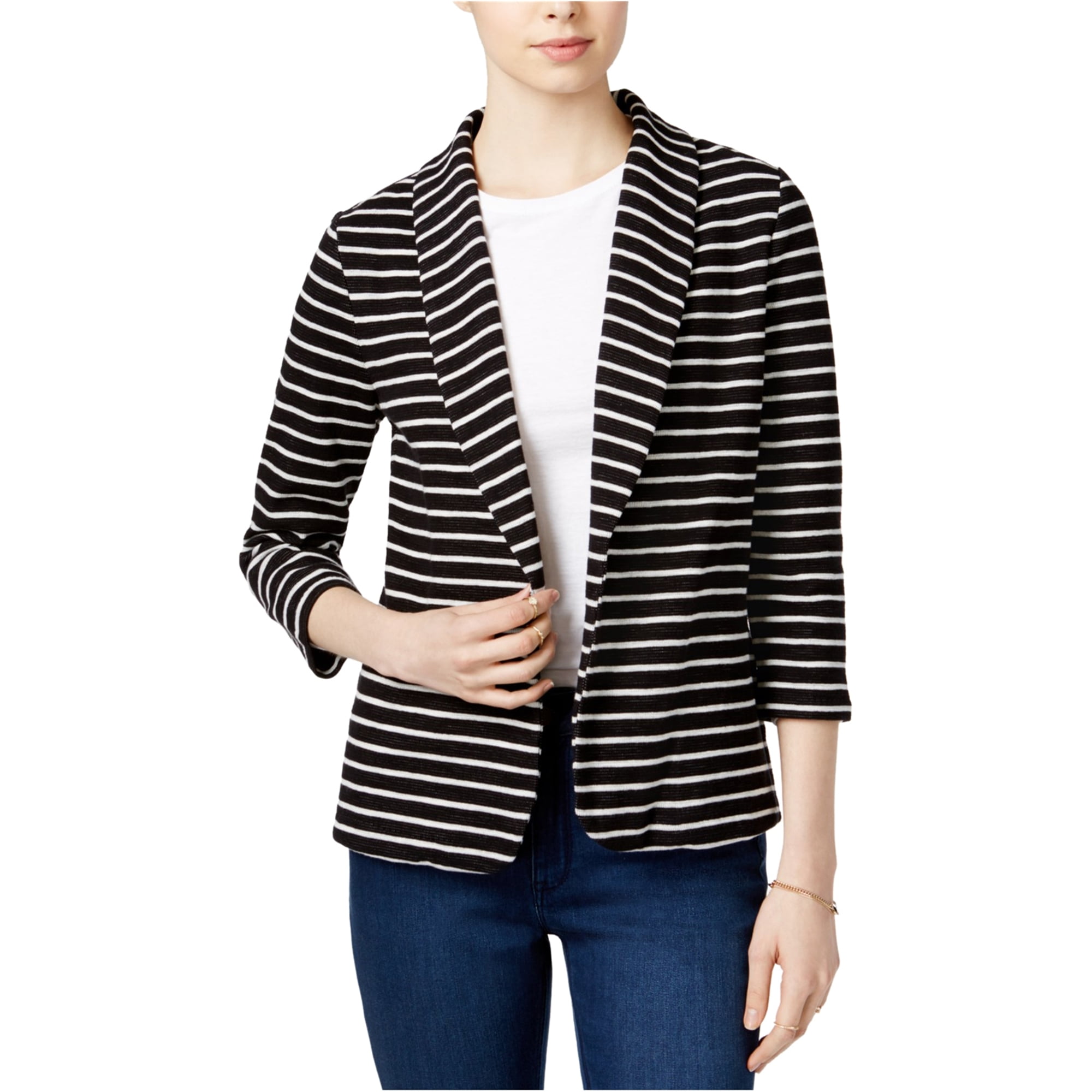 Nine West Womens Textured Blazer Jacket 