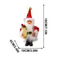 thumbnail image 2 of Santa Claus Ornament, Christmas Tree Decorations, Hanging Santa with Gift Bag for Holiday Home Table Decor, Festive Figurine for Mantle Shelf and Tree, 2 of 6