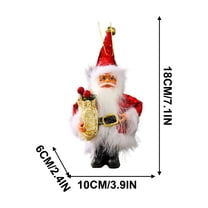 CuiLiyq Christmas Tree Pendant Doll, Mini Santa Claus Doll Ornament, for Home Holiday Wedding Party Decoration And Christmas Gift (Red)