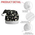 thumbnail image 4 of Haiem Daisy Pattern Santa Hat Confortable Velvet Christmas Hat for Christmas Party Favors Fit for Adults Men Women, 4 of 6