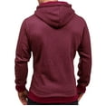 thumbnail image 4 of Yindaity Mens Slim Fit Lightweight Zip Up Hoodie with Pockets Long Sleeve Full-Zip Hooded Sweatshirt Red,2XL, 4 of 4
