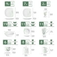 thumbnail image 2 of VEWEET Dinnerware Sets, Porcelain Dinner Set for 12, 100-Piece Ivory White, Series Aviva, 2 of 7