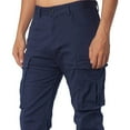 thumbnail image 4 of IROINNID Cargo Pants for Men On Sale Outdoor Cotton Cargo Solid Relaxed Fit Casual Loose Pants with Multi-Pocket,Navy, 4 of 5