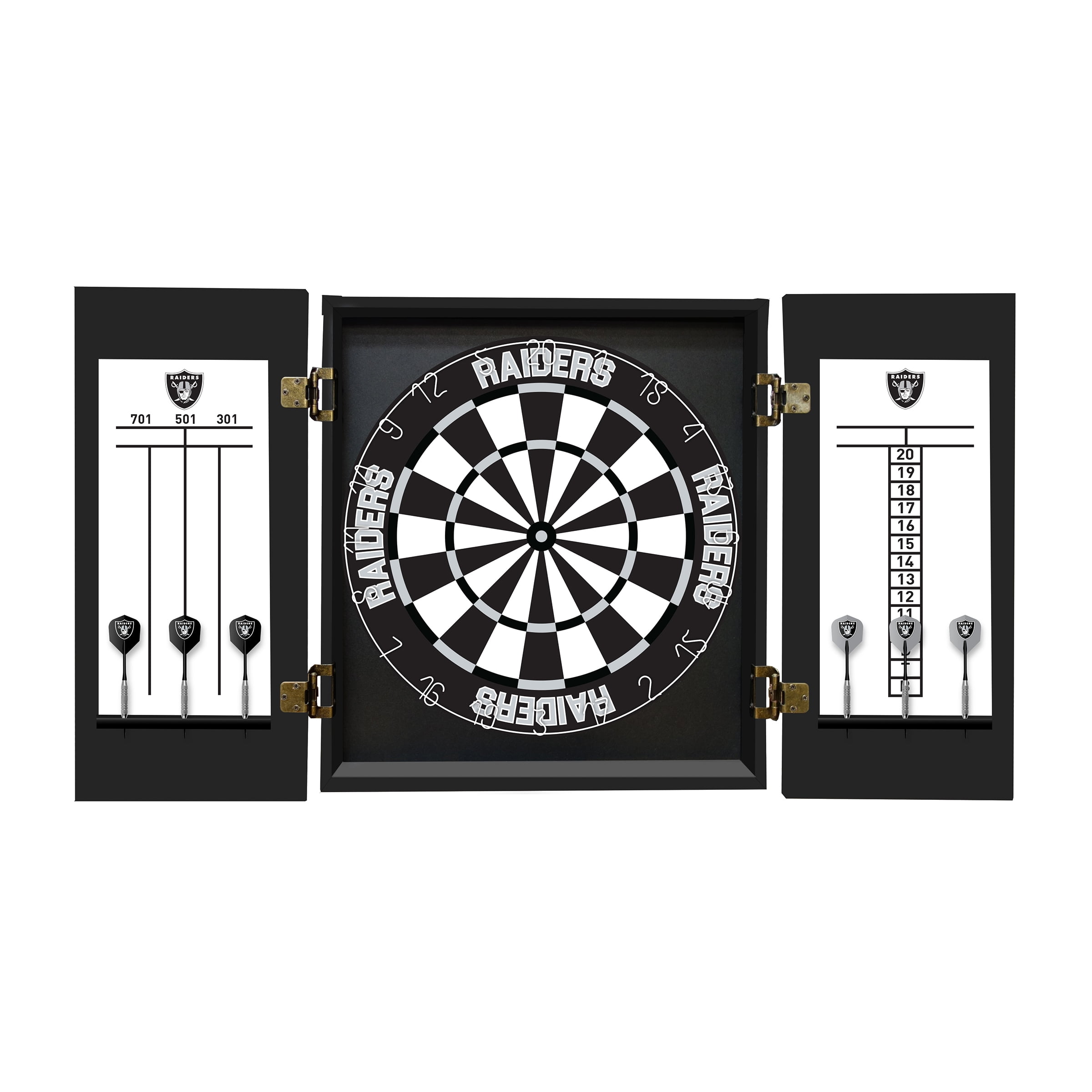 Imperial Las Vegas Raiders Fans Choice Dartboard Cabinet