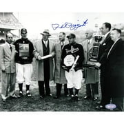 Phil Rizzuto Receiving Award With Mel Allen Single-Signed 8 x 10 Photograph