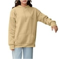 thumbnail image 2 of Womens Oversized Hoodies Fleece Sweatshirts Ndbuld Women's Long Sleeved Hooded Sweatshirt Beige L, 2 of 8