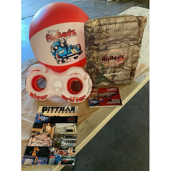 AirBedz Point Of Purchase Display PPI-CMO DISPLAY PACK Countertop Display; Inflatable Miniature; Camouflage; With Miniature Inflatable Airbedz Mattress/Salesman Catalog/Tabletop Postcards/Polybag