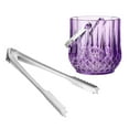 thumbnail image 5 of Beverage Chilling Tub Party Beverage Bin Drink Chiller and Tongs with Handle Acrylic Storage Tub Ice Bucket for Bottle Cocktail Parties Violet Round, 5 of 8