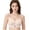 Khaki, variant on Bra With Gathered Cups For Sagging Featuring Soft Jelly Like Support Non Underwire Double Adjustable Straps, S, Light Yellow