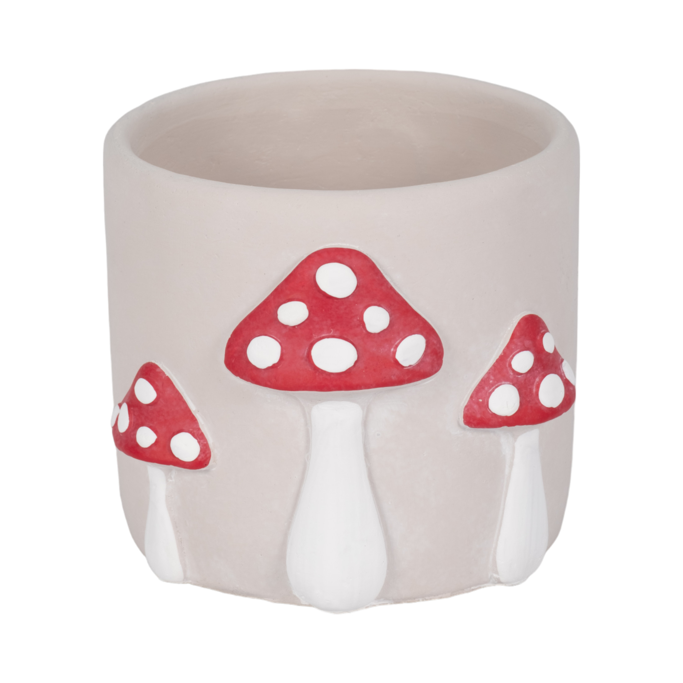 Decorative Flower Pots with Mushroom Design for Home Decor - Modern Planters for Outdoor and Indoor Plant Styling - Pottery Plant Pots for Garden, Living Room, and House Display - 5", Red