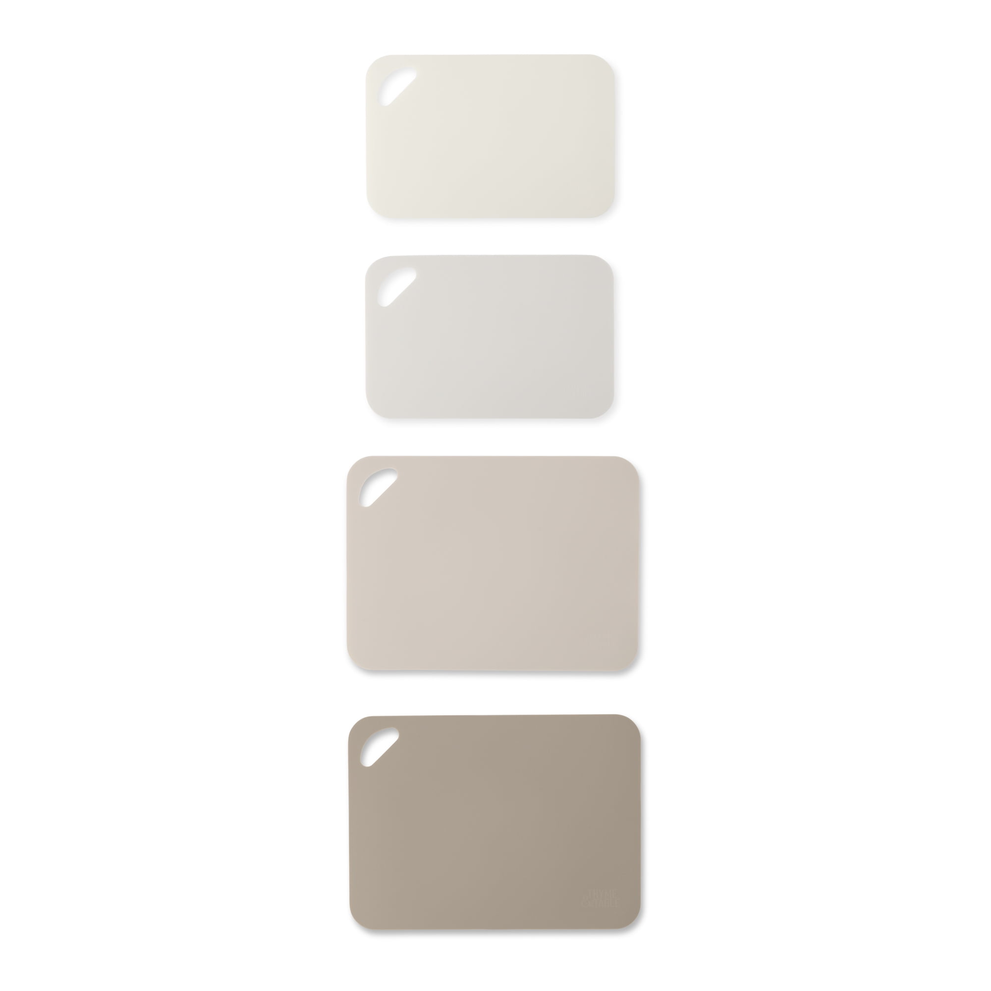 Thyme & Table 4-Piece Poly Cutting Mats SM 7.5"x11.4", MD 9.8"x13.4" - Cream