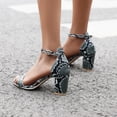 thumbnail image 4 of Sandalias de verano para mujer con tacón alto de cuero con patrón de serpiente artificial a la moda Wmkox8yii hfjk1544, 4 of 9