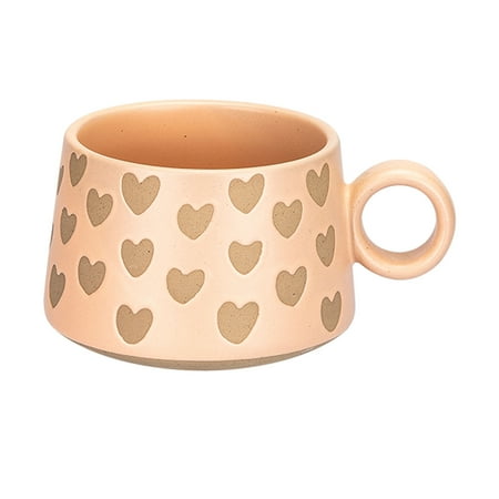 

Haifle Ceramic Geometric Mug Porcelain Tea Cup Cup With Handle For Tea Espresso Latte Cappuccino Dessert Hot Chocolate Juices Suitable For Kitchen&home-c-380ml
