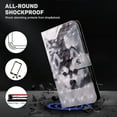 thumbnail image 6 of for Samsung Galaxy S23 Ultra (Not S23) Wallet Case with Card Slot Holder Kickstand - Lovely Colorful Pattern PU Leather Flip Phone Case Cover for Samsung Galaxy S23 Ultra Dog Husky, 6 of 17
